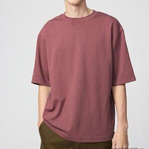 UNIQLO AIRism Cotton Oversized T-Shirt (Half-Sleeve slength)